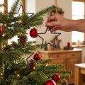 Dekorativní černé hvězdy k zavěšení, vánoční ozdoby na stromeček, Ø12cm, sada 12 kusů | Floristik24.cz