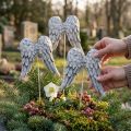 Ozdobná zátka andělská křídla 10cm 3 ks | Floristik24.cz