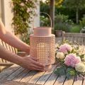 Dekorativní lucerna růžová kovová lucerna s uchem Ø18cm V29cm | Floristik24.cz