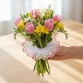 Biedermeierové manžety batikované Ø24cm 25 ks | Floristik24.cz
