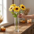 Umělé slunečnice dekorativní květiny žluté 79cm 3ks | Floristik24.cz