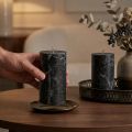 Černé sloupové svíčky 85×150 mm 2 ks, probarvené, elegantní pro dekoraci a vytvoření atmosféry | Floristik24.cz