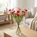 Rhodanthe Rosa - růžové hedvábné květiny, umělá rostlina, jahodová kytice, dekorativní květiny 46 cm | Floristik24.cz