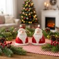 Figurka Santa Clause v červené barvě, 13 cm – Ideální vánoční dekorace pro sváteční atmosféru – 2 kusy | Floristik24.cz