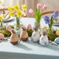 Easter Chick Chick Easter Egg Feathers White Natural H9cm 4 ks | Floristik24.cz