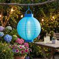 LED lucerna se solárním 20cm modrá | Floristik24.cz