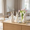 Dekorativní figurka králíka se složeným vzhledem pro moderní interiérový design, obývací pokoj nebo kancelář, 13 cm, 3 díly | Floristik24.cz