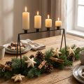 Svícen Černý Svícnový adventní věnec L38cm H31cm | Floristik24.cz