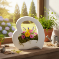Dekorace ve tvaru srdce pro výsadbu a květinová aranžmá, otevřený design, moderní tvar srdce, 19 cm | Floristik24.cz