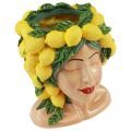 Floristik24 Žena poprsí květináč citron dekorace středomořská V21,5cm