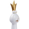 Floristik24 Frog Prince Dekorativní Žába Dekorativní postava Bílé zlato V30,5cm