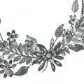 Floristik24 Jarní dekorace, ozdobný prsten květiny, kovová dekorace, přívěsek květinová dekorace Ø16cm 2ks