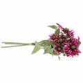 Floristik24 Echinacea květ umělý vřes 45cm 3ks