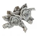 Floristik24 Růže na ozdobu hrobu polyresin 10cm x 8cm 6ks