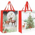 Floristik24 Dárkové tašky Vánoční dárková taška jelen 24×18cm 2ks