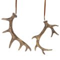 Floristik24 Rustikální přívěsky z paroží na zeď nebo stromeček, 15 cm, 6 kusů