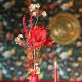 Větev Gingko dekorativní umělá rostlina bronzový třpyt 84cm | Floristik24.cz
