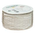 Floristik24 Síťovaná páska, mřížková páska, dekorativní páska, hnědá, vyztužená drátem, 50 mm, 10 m