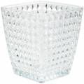 Floristik24 Skleněná lucernová kostka fazetovaný vzor, stolní dekorace, skleněná váza, skleněná dekorace 2ks