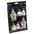 Floristik24 Skleněné přívěsky perník &amp; cupcakes, mix vánočních ozdob, vánoční pekárna H4 / 8cm pravé sklo 6ks