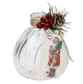 Floristik24 Skleněné lahve s vánočními ozdobami 2ks