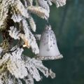Floristik24 Vánoční zvonky, ozdoby na stromeček, skleněné zvonky Ø6,5cm H8cm bílá sada 2 ks