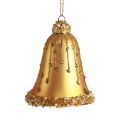 Floristik24 Skleněný zvoneček Vánoční ozdoba na stromeček Vánoční zvoneček 8,5cm 2ks