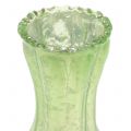 Floristik24 Skleněná váza selská stříbrná zelená H11cm 6ks