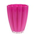 Floristik24 Skleněná váza &quot;Bloom&quot; Růžová Ø14cm H17cm