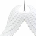 Floristik24 Vánoční ozdoby na stromeček andělská křídla třpytivá bílá 16cm 12ks