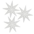 Floristik24 Třpytivá hvězda bílá 10cm 12ks