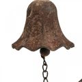 Floristik24 Deco zvonek starožitný kovový zvonek kovová dekorace vzhled rez H53cm