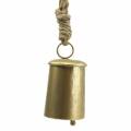 Floristik24 Kravský zvonec k zavěšení z mosazného barevného kovu Ø7cm H12,5cm
