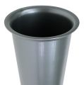 Floristik24 Náhrobní váza stříbrná 33cm