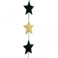Floristik24 Vánoční dekorace přívěsek hvězda zlatá černá 5 hvězdiček 78cm