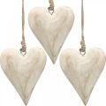 Floristik24 Srdce ze dřeva, ozdobné srdce na zavěšení, dekorace srdce V13cm 4ks