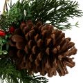 Floristik24 Vánoční věšák se šiškami a bobulemi 16cm