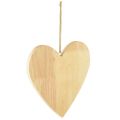 Floristik24 Dřevěná srdíčka na malování ozdobných ramínek srdce přírodní 20x20cm 3ks