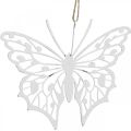 Floristik24 Motýlí dekorace závěsná vintage kovová dekorace bílá 15×12cm 3ks