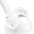 Floristik24 Keramický králík bílý 8,5cm 4ks