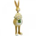Floristik24 Velikonoční zajíček s kyticí květin, velikonoční dekorace, dekorativní figurka zajíčka V32cm