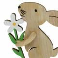 Floristik24 Květinová zátka králík ze dřeva 9cm 12ks