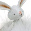 Floristik24 Velikonoční zajíček v hnízdě, jarní dekorace, dekorace zajíček, velikonoční dekorace, postava zajíčka bílá 4ks