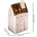 Sada dekorativních keramických miniaturních domečků, dekorace na stůl, 9 cm, 3 kusy | Floristik24.cz