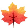 Floristik24 Podzimní dekorace javorový list oranžovočervená 13cm 12ks