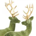 Floristik24 Deko dekorace figurka jelena deko sob zelený V20cm 2ks