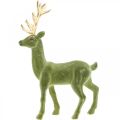 Floristik24 Ozdobná ozdobná figurka jelena ozdobná sob pojitá zelená H37cm