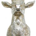 Floristik24 Hlava jelena na nástěnnou dekoraci zlatá, stříbrná 22cm x 32cm