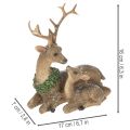 Dekorativní figurka jelení rodiny se sněhem jako zimní dekorací, 17 cm | Floristik24.cz