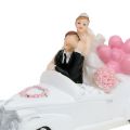 Floristik24 Svatební postava svatební pár v autě 16cm